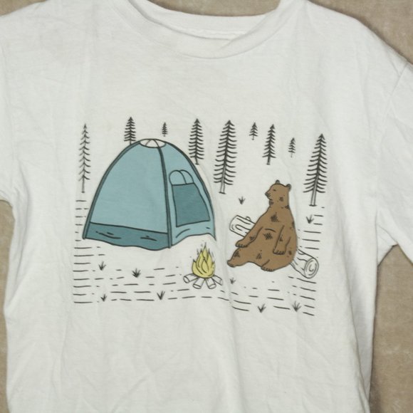 Eldon Boys Bear Camping T Shirt 🌵M - Picture 2 of 5